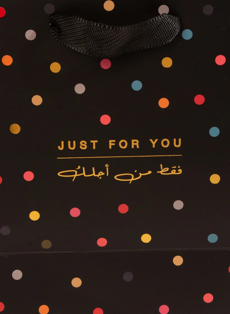 Share the Love Just for you, Black, Medium Gift Bag