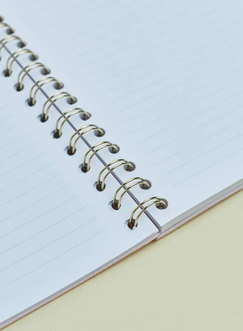 Kikki.K A5 Leather Notebook Spiral Pink