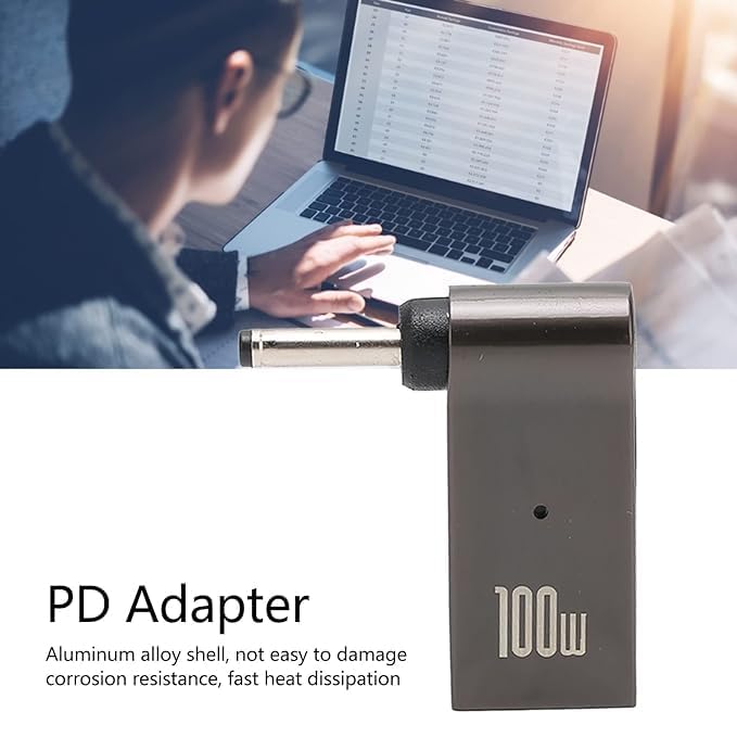 Tobo 100W Female Type-C to Laptop Charging Adapter Converter Compatible with Lenovo IdeaPad Yoga Laptop Series, Chromebook, Liteon, Flex, Notebooks (4.0X 1.7MM Adapter) - Image 3