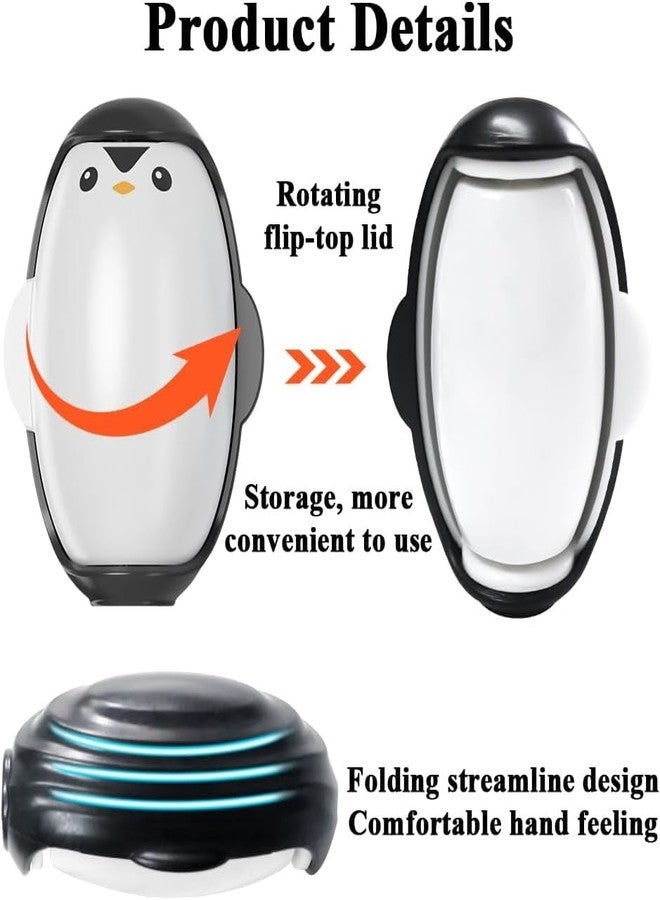 JICOOT Penguin Shape Reusable Lint Roller Ball, Mini Travel Size Lint Roller, On The Go Lint Roller Ball, Small Portable Lint Ball Remover for Clothes and Pet Hair, Extra Sticky & Washable Gel - Image 4
