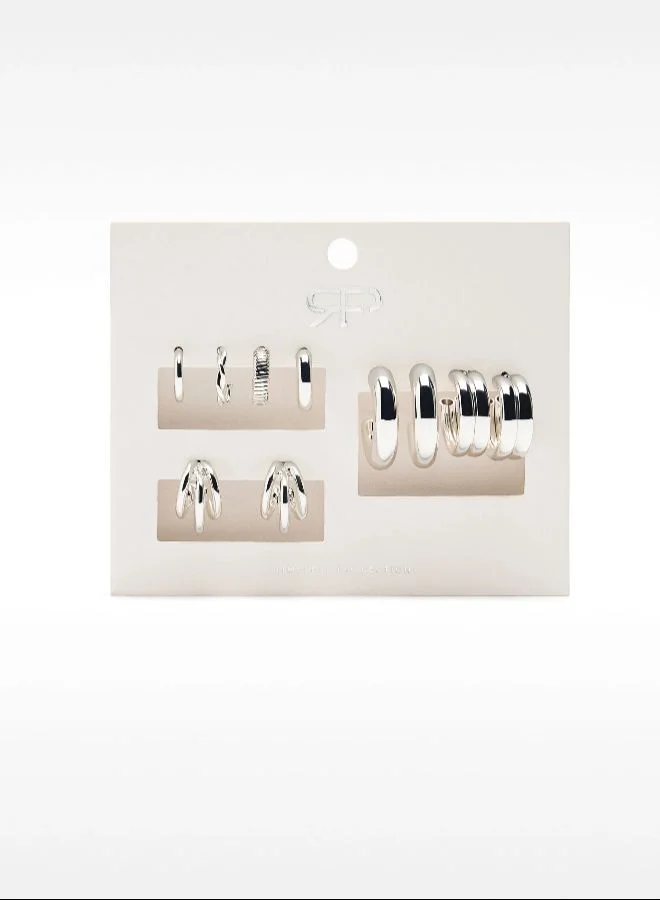 PARFOIS Set With Open Hoop Earrings