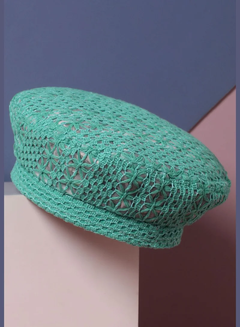 Haute Sauce Casual Solid Blended Fabric Beret Cap For Women