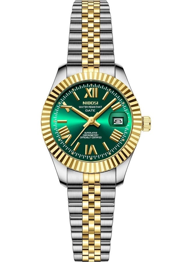 NIBOSI Women Watch Analog Quartz Stainless Steel Waterproof Classic Desiger Date Watches for Women - Image 1