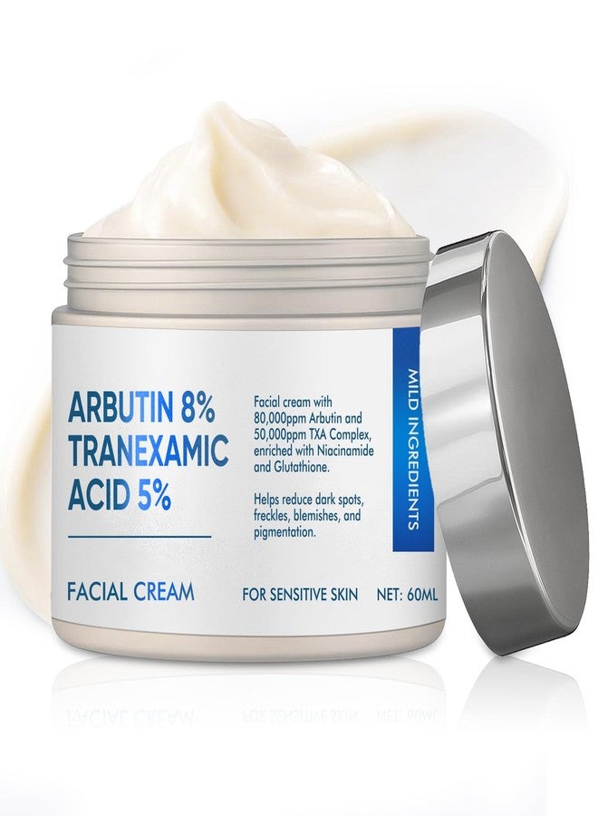 كريم RQUXMT بتركيبة تحتوي على 8% أربوتين و5% حمض ترانيكساميك - مرطب متطور لتفتيح البشرة، يعالج البقع الداكنة وتفاوت لون البشرة - علاج مرطب للوجه لبشرة مشرقة - Image 1