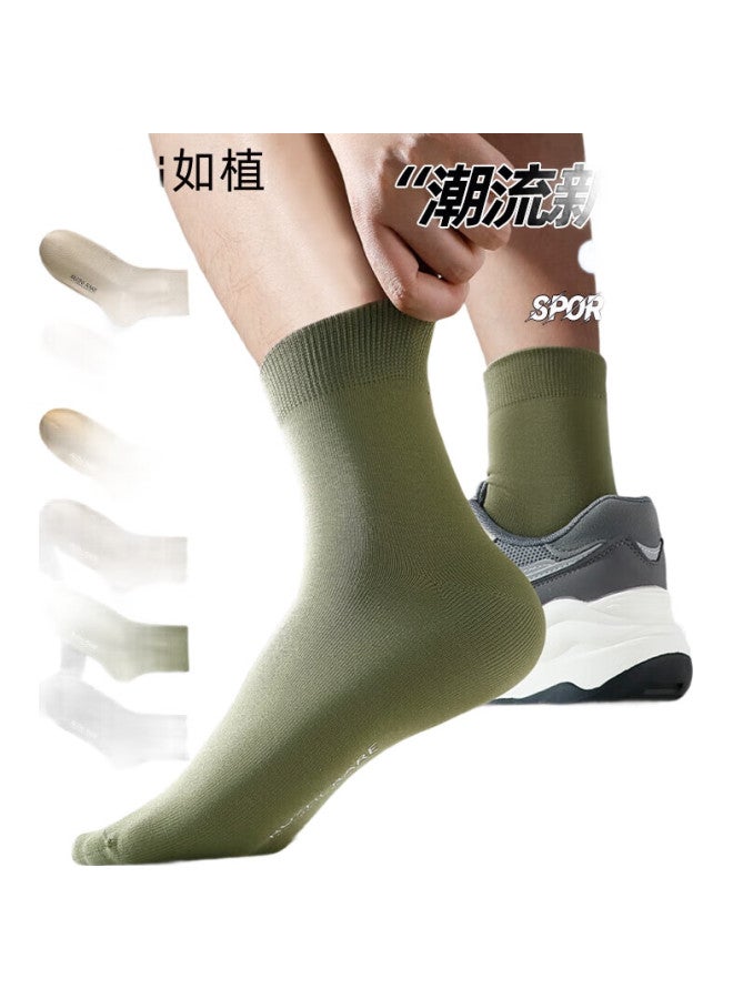 As plant Like Plant Men'S Socks, Summer 100% Pure Cotton Mid-Calf Socks, 7A Grade Antibacterial And Odor-Resistant, Trendy, Wear-Resistant, Seamless, Breathable Long Socks - Image 2
