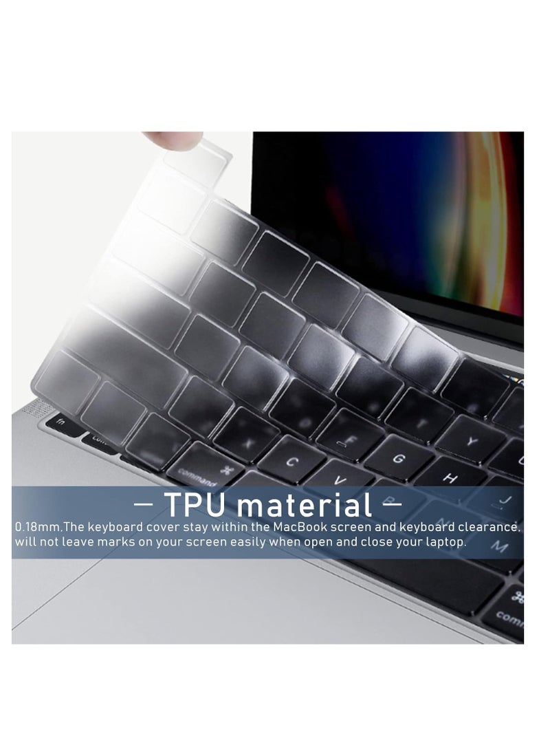 3 in 1 Hard Case Compatible for MacBook Pro 13 inch Case 2024 2023 2022-2016,M2 A2338 A2251 M1 A2289 A2159 A1989 A1706, Plastic Hard Shell & Keyboard Cover & Screen Protector - Matte Black