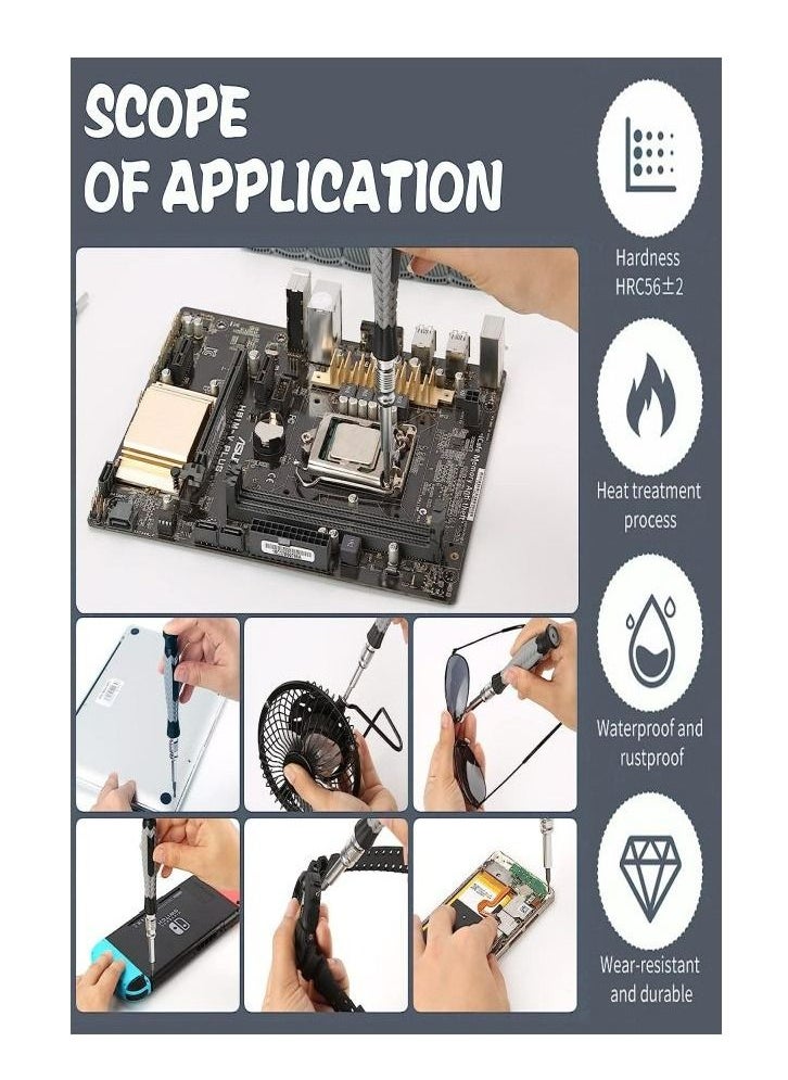 Arabest - 126 Piece Precision Screwdriver Set Magnetic Driver Kit with Flexible Shaft Professional Magnetic Repair Tool Kit for Computer Laptop Macbook - Image 1