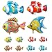 DYT 12PCS Fish Foil Balloons 4 Big Sea Animal Creature 8 Small Fish Mylar Reusable Under The Sea Ocean Themed Party Decoration - Image 2