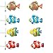 DYT 12PCS Fish Foil Balloons 4 Big Sea Animal Creature 8 Small Fish Mylar Reusable Under The Sea Ocean Themed Party Decoration - Image 4