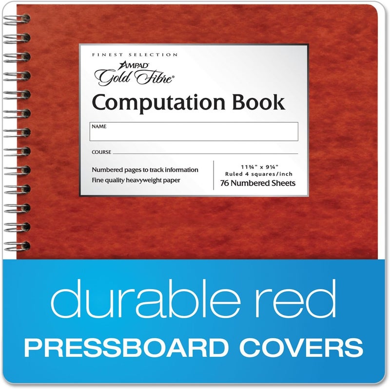 Ampad Computation Book, 4x4 Quad Ruled, 76 Sheets, 11-3/4" x 9-1/4" - Image 5