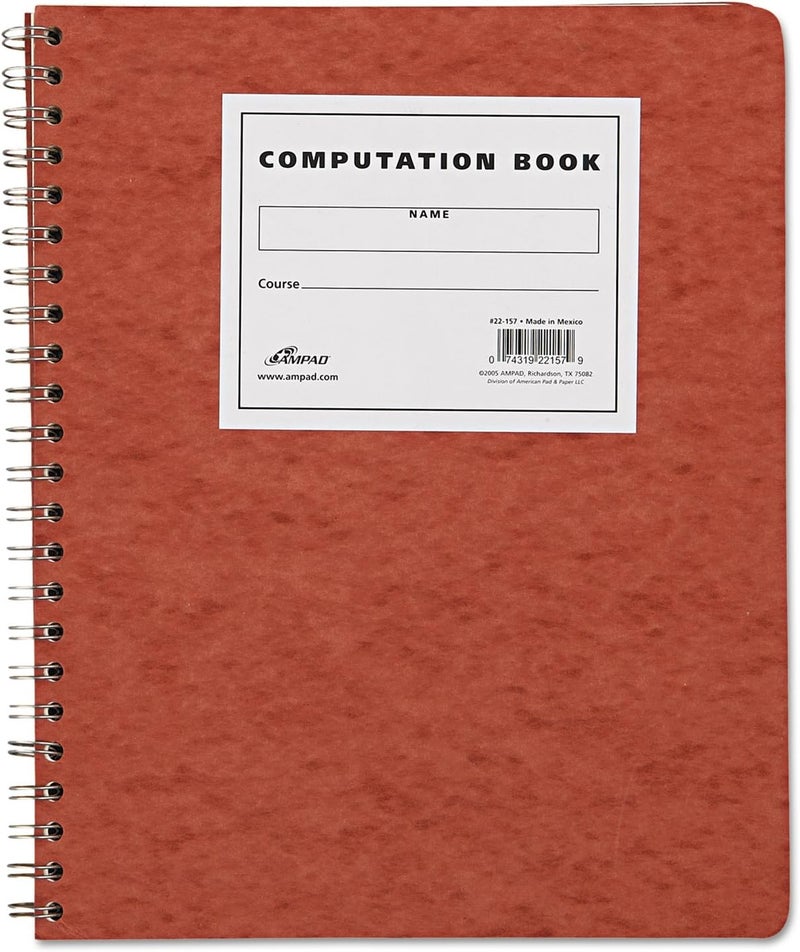 Ampad Computation Book, 4x4 Quad Ruled, 76 Sheets, 11-3/4" x 9-1/4" - Image 1
