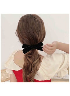 Velvet Bow Hair Clip Black Satin Hair Barrette Hair Bow Headpieces Winter Bow French Barrette Headwear Hair Accessories For Women And Girls Gifts (Short Black) - pzsku/ZDCD598A5547CC1DEB0ABZ/45/_/1707981216/7e7c8563-81d0-4fde-a8c8-a3279aa87caf