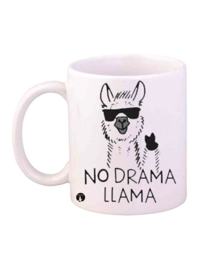 RKN A Llama Printed Coffee Mug White/Black - Image 2