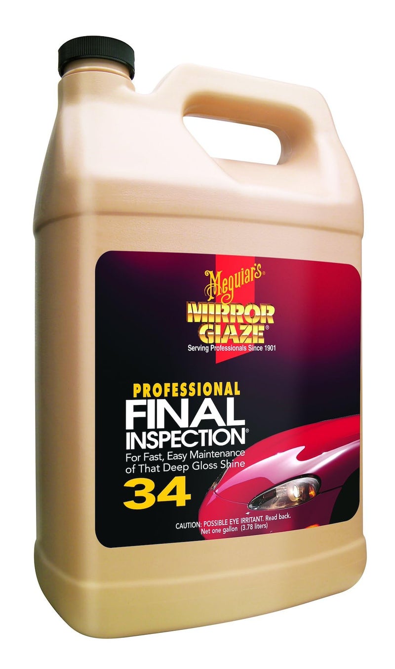 Meguiars Professional Final Inspection Mist  Wipe M3401  Quickly and Gently Remove Prints Dust and Smudges Leaving a Showroom Quality Shine  Safe as a Clay Bar Lubricant 128 Oz 1 Gallon