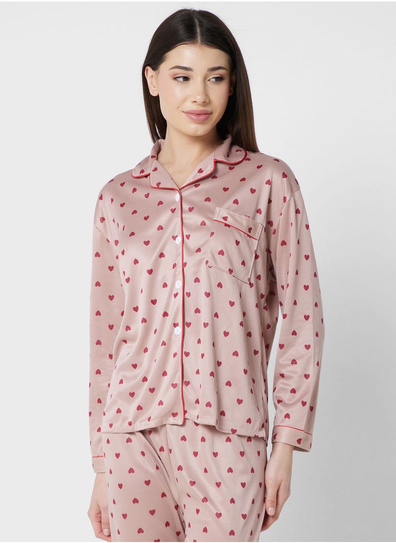 Ginger - 2 Piece Printed Pyjama Set - Image 1