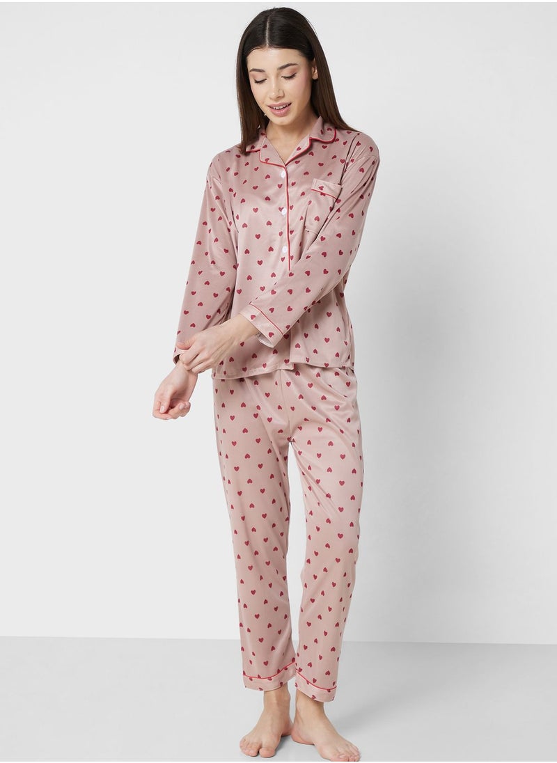 Ginger - 2 Piece Printed Pyjama Set - Image 1