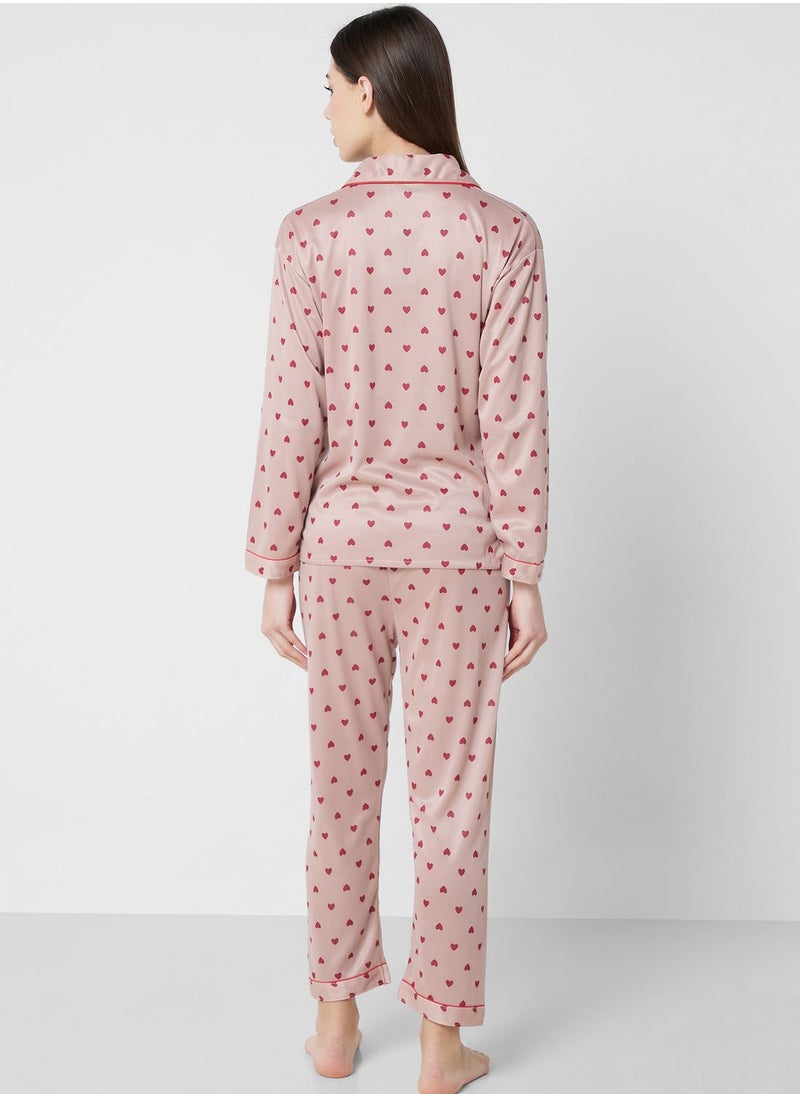 Ginger - 2 Piece Printed Pyjama Set - Image 1