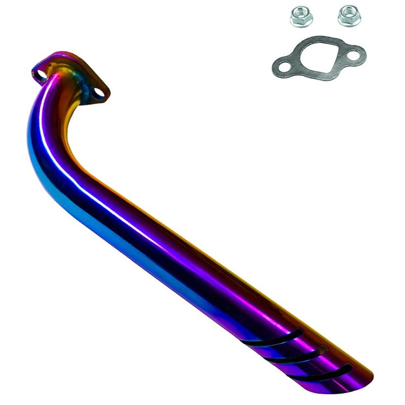 JMCHstore Header Pipe Kit For Coleman CT200U BT200X KT196 Predator 212 Baja MB200 Doodlebug Mini Bike Axis M200 212CC Hisun 196cc Monster mega moto Engine Go Kart Colorful