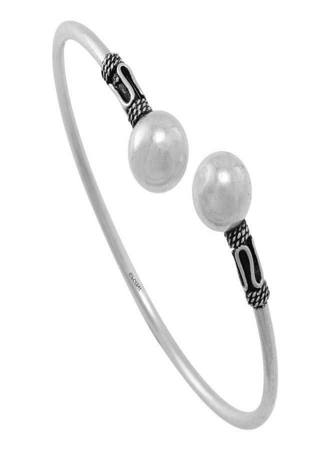 ELOISH Sterling Silver Ball Bangle Kada for Women. (Silver Ornaments : 8 Grams) - Image 1