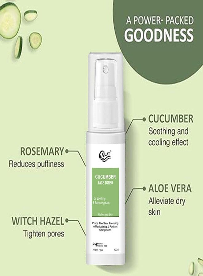 Quat Cucumber face Toner | For Soothing & Balancing Skin | Refreshing Skin | All Skin Types | 100 ml - Image 4