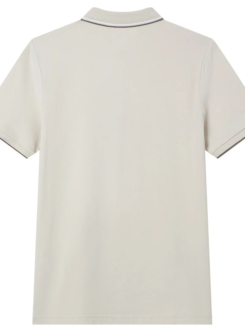 Giordano  Men’s Slim Pique Solid Polo with Flat Knit Collar for Men | Best Price UAE