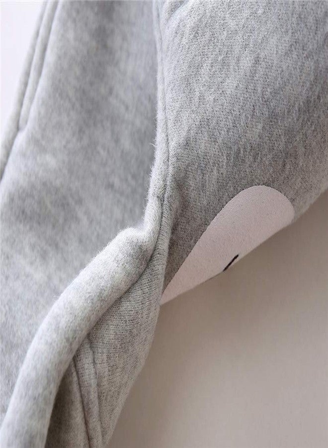 Mud Kingdom Baby Boys Joggers Winter Cute Bear Fleece 18-24 Months Gray - Image 2