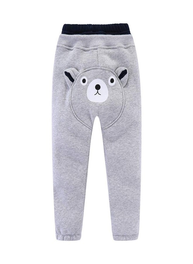 Mud Kingdom Baby Boys Joggers Winter Cute Bear Fleece 18-24 Months Gray - Image 1