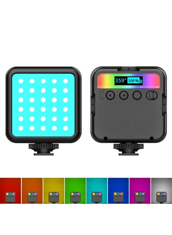 بولوز إضاءة PULUZ المحمولة للتصوير بالكاميرا، بدرجة حرارة لون تتراوح بين 2500-9000 كلفن + ألوان RGB كاملة، إضاءة تجميلية احترافية LED لملء الإضاءة. - Image 1