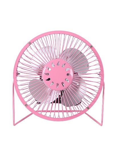 Generic 4-Inch Iron Mini USB Fan Silent Office Metallic 6 inch pink 