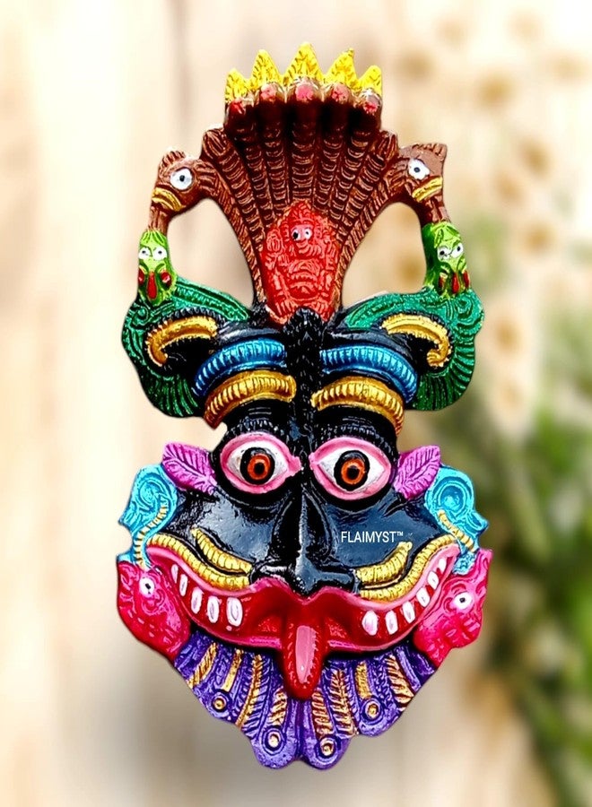 FLAIMYST 6 Inche Kirtimukha for Home Door in Aluminium Metal, Kirtimukha Wall Hanging for Home Decor, Nazar Battu for Home Entrance, Home, Shop & Office (Black - Image 5