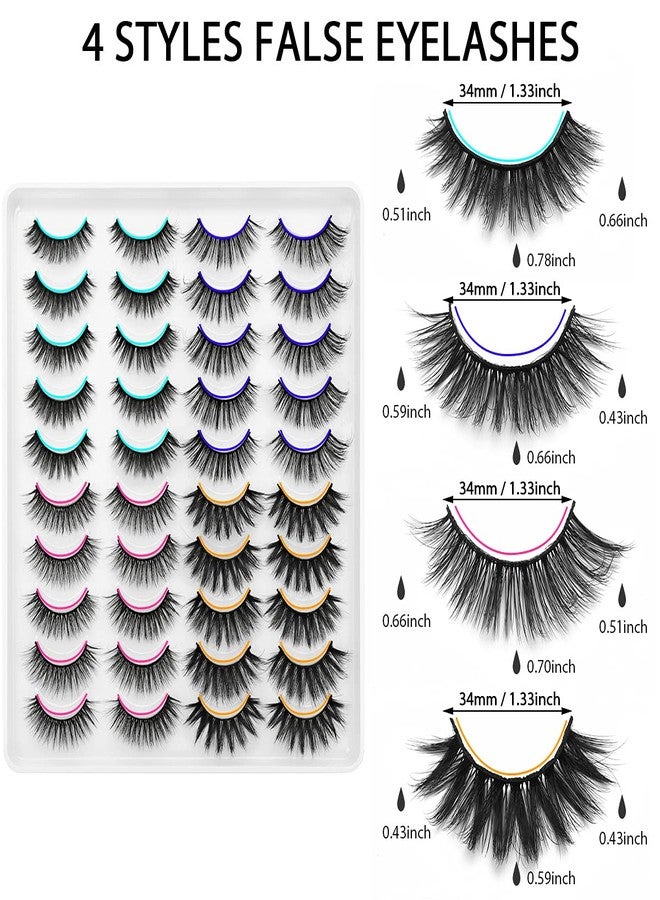 DYSILK Fluffy Lashes False Eyelashes - Lashes Mink 20 Pairs Wispy Lashes 6D 4 Styles Mixed Faux Mink Eyelashes False Lashes Mink Lashes Natural Look Cat Eye Lashes Wispy Eyelashes Pack| 11mm-20mm - Image 3