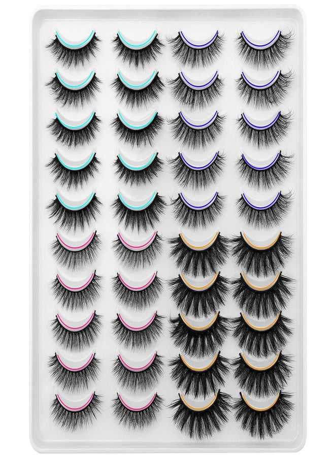 DYSILK Fluffy Lashes False Eyelashes - Lashes Mink 20 Pairs Wispy Lashes 6D 4 Styles Mixed Faux Mink Eyelashes False Lashes Mink Lashes Natural Look Cat Eye Lashes Wispy Eyelashes Pack| 11mm-20mm - Image 1