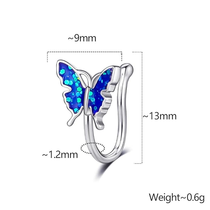 RUVEE Nose & Ear Clip Gold Plated Pin Non Pierced Just Press for Women & Girls - Image 2
