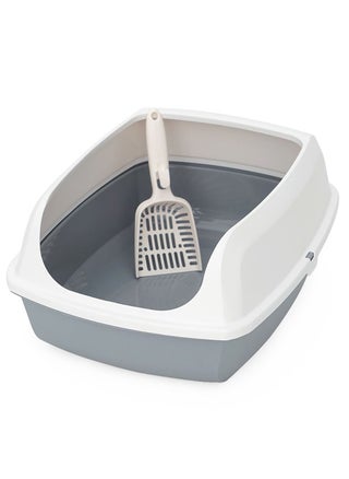 Cat Litter Box Cat Litter Box Deodoriser Anti-splash Kitten Kitten Litter Box Semi-open Litter Box Grey - pzsku/ZDCD5F8F2EB01ACC04150Z/45/_/1687250755/2fe9bac8-415e-489c-86f1-378d65b9f4ee