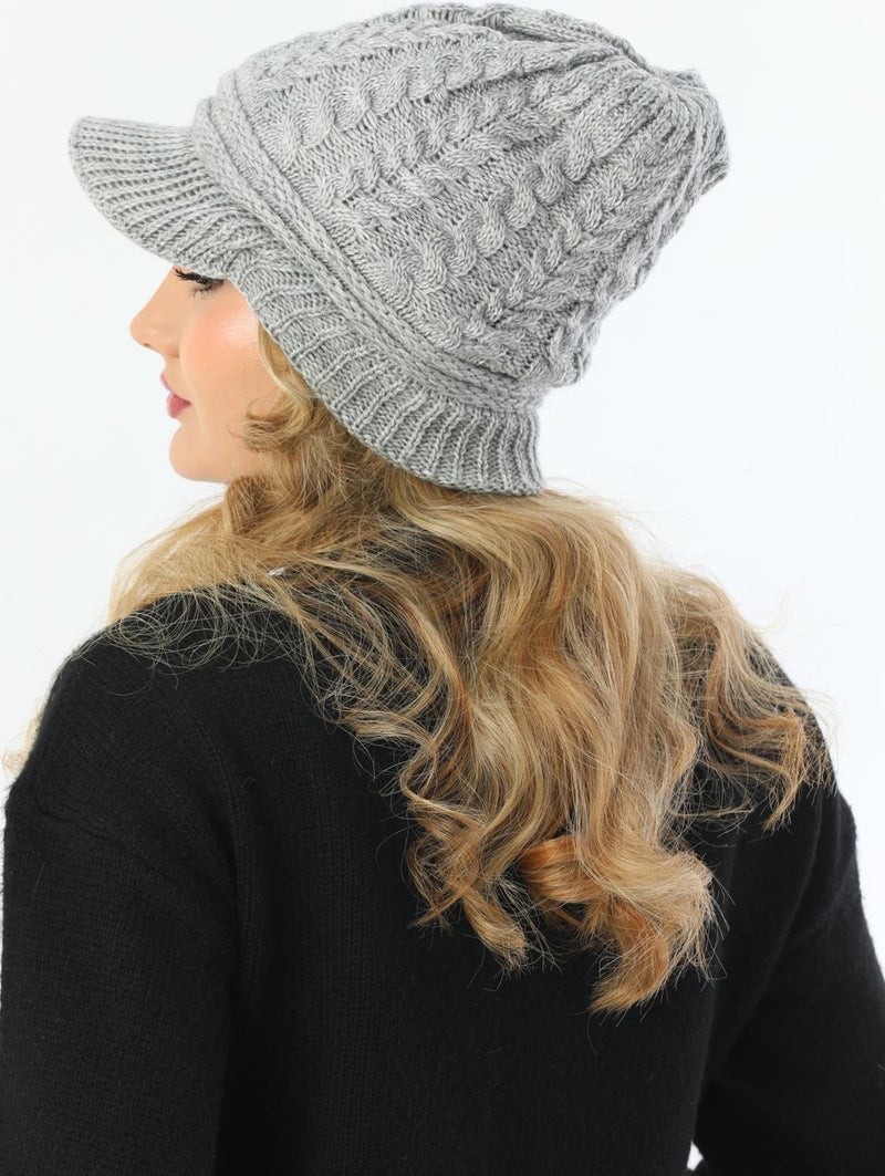 Elif Iç Giyim Elif Underwear Peaked Double Layer Knitted Knitted Beret  - Image 3