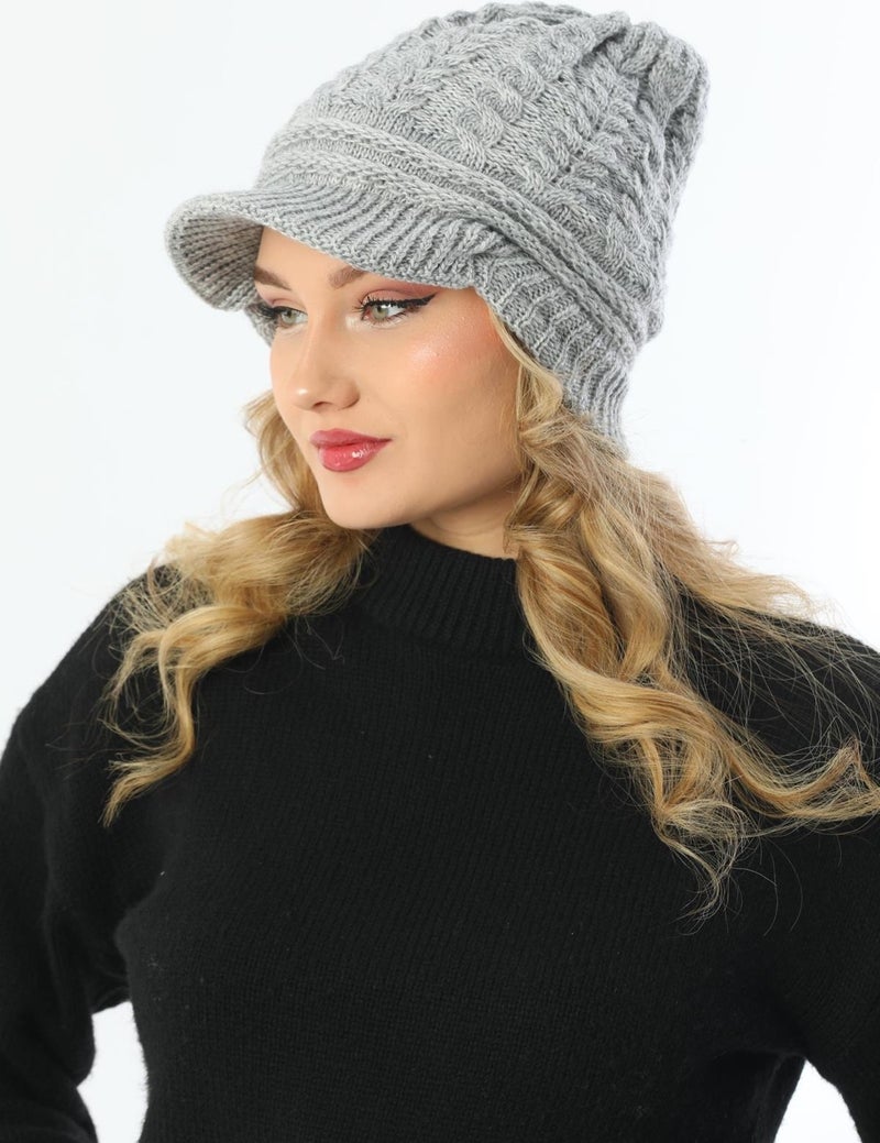Elif Iç Giyim Elif Underwear Peaked Double Layer Knitted Knitted Beret  - Image 2