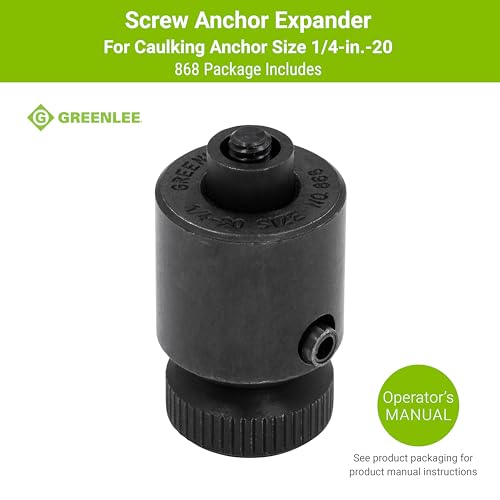 Greenlee 868 Screw Anchor Expander for Caulking Anchor Size 1420 HeavyDuty Screw Anchor Expanding Tool - Image 3