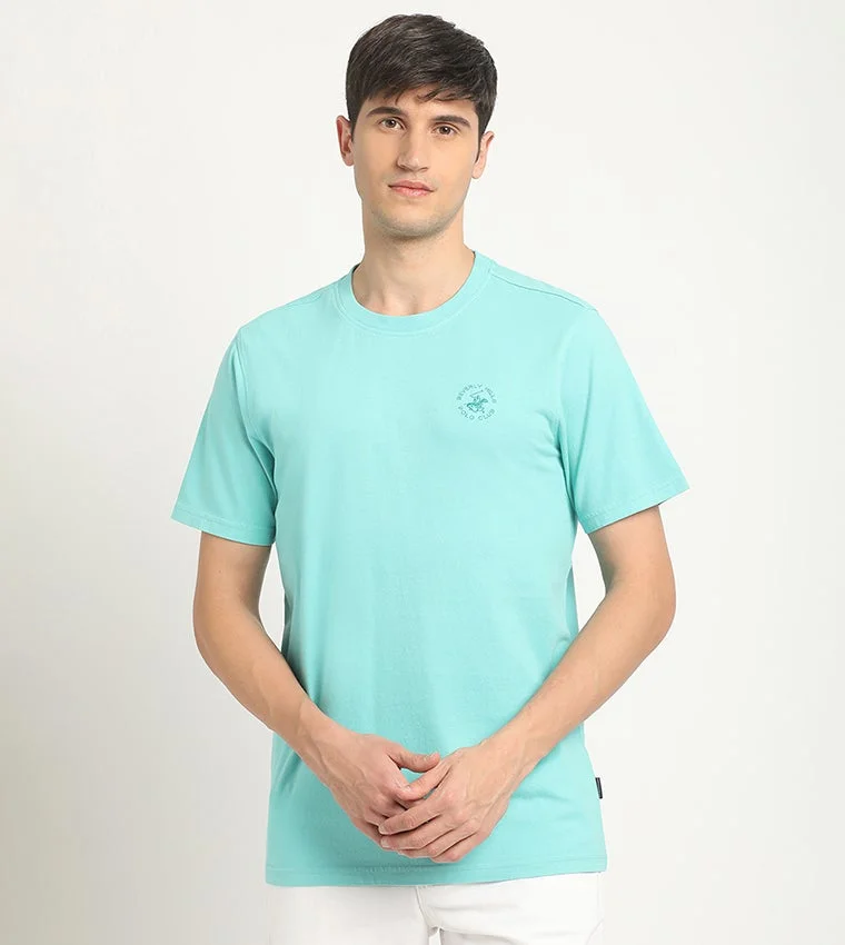 BEVERLY HILLS POLO CLUB Beverly Hills Polo Club Logo Embroidered Crew Neck T-Shirt