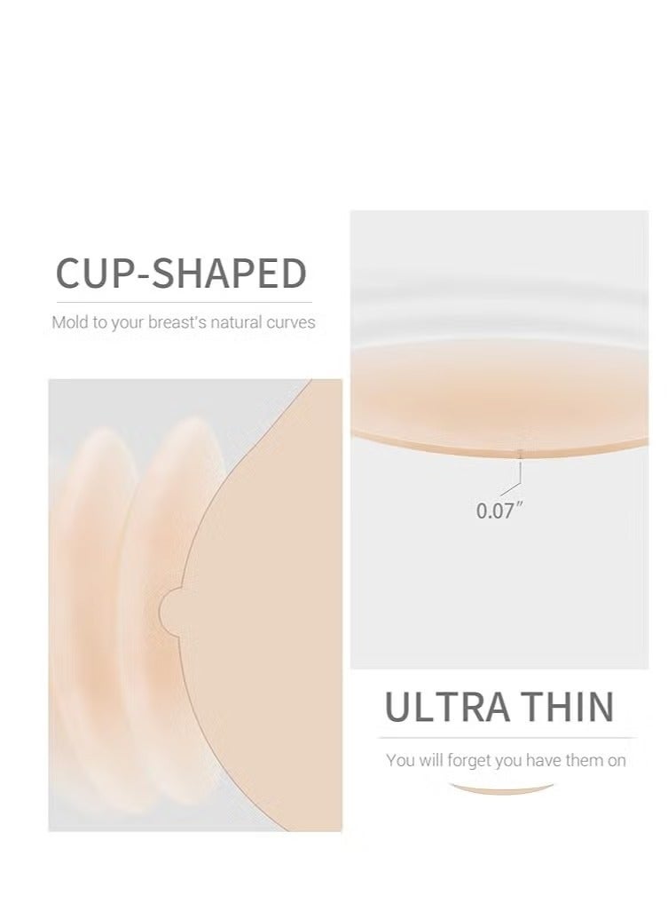 Glowudz silicone nipple covers reusable ultra soft self adhesive breast covers with storage box for women - Image 3