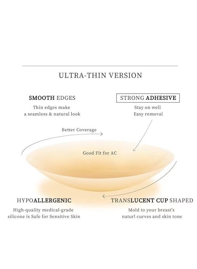 Glowudz silicone nipple covers reusable ultra soft self adhesive breast covers with storage box for women - Image 2