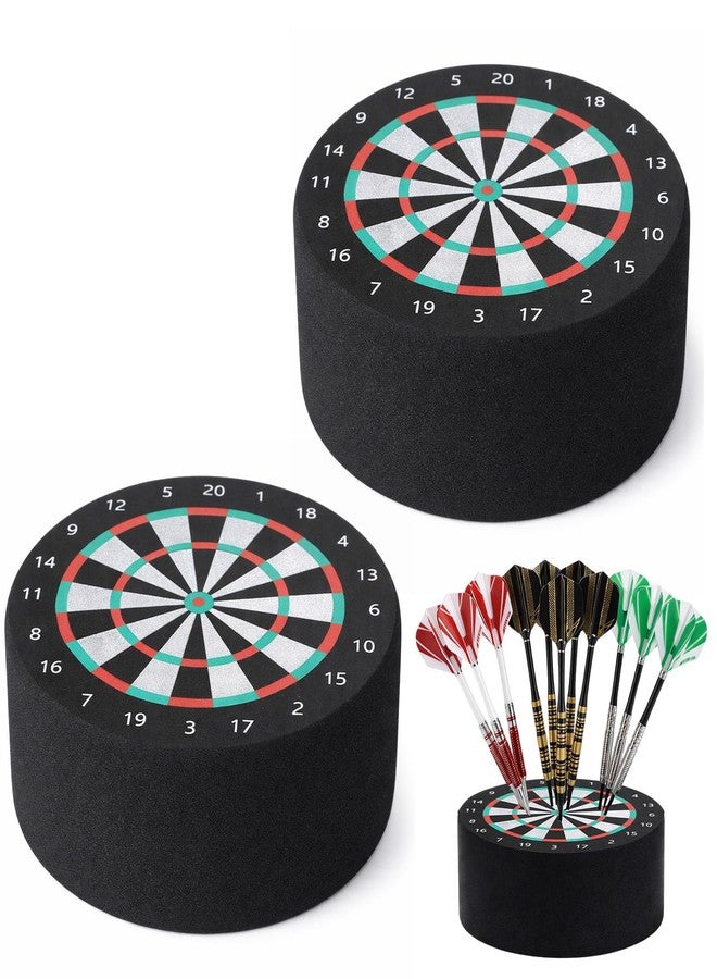Arrowbash 2 Pieces Round Dart Holder Base, Mini Dartboard Stand Accessories for Steel Tip and Soft Tip Darts, Indoor Game Supplies and Home Decor - Image 1