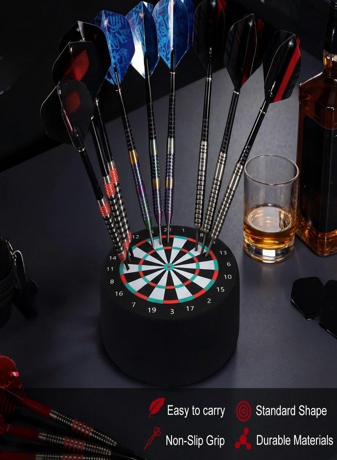 Arrowbash 2 Pieces Round Dart Holder Base, Mini Dartboard Stand Accessories for Steel Tip and Soft Tip Darts, Indoor Game Supplies and Home Decor - Image 3