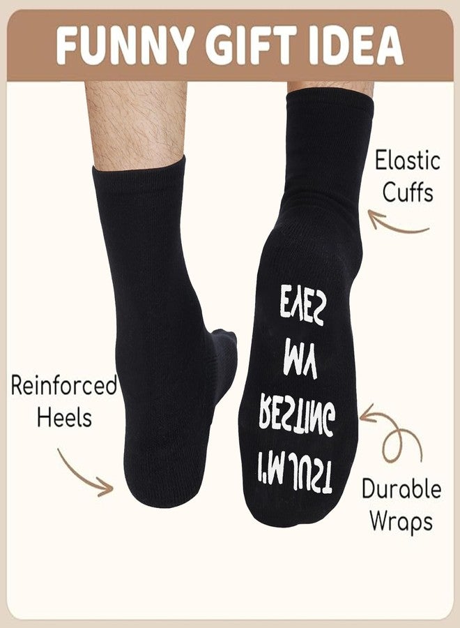 Happy Pop HAPPYPOP Father Day Socks - Im Not Sleeping Socks, Grandpa Gifts from Grandkids, Christmas Easter Gifts for Dad Papa Husband, Stocking Stuffers - Image 3