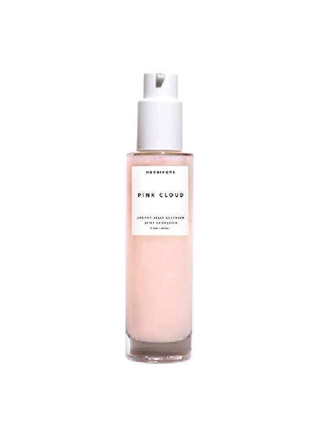 HERBIVORE Botanicals Pink Cloud Creamy Jelly Cleanser Rosewater And Tremella Mushroom Face Wash Gently Hydrates And Removes Makeup (33 Oz) - Image 2