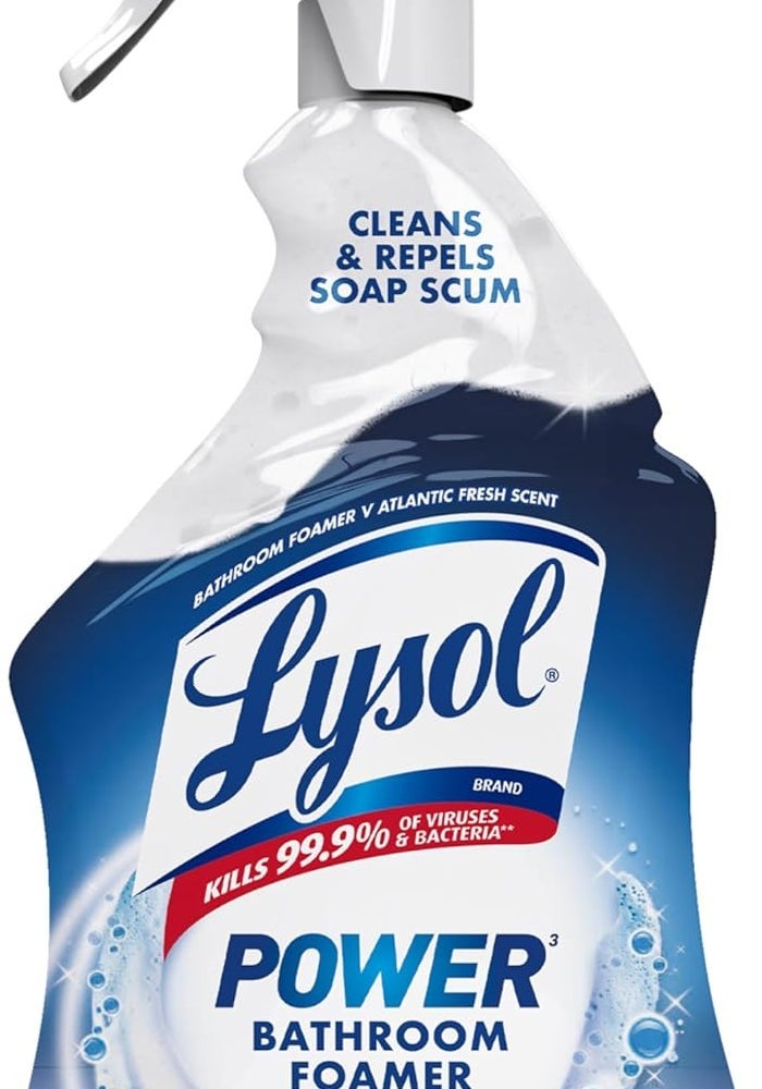 Lysol بخاخ منظف الحمام من ليسول باور، 22 أونصة - يقضي على 99.9% من الفيروسات والبكتيريا - Image 1
