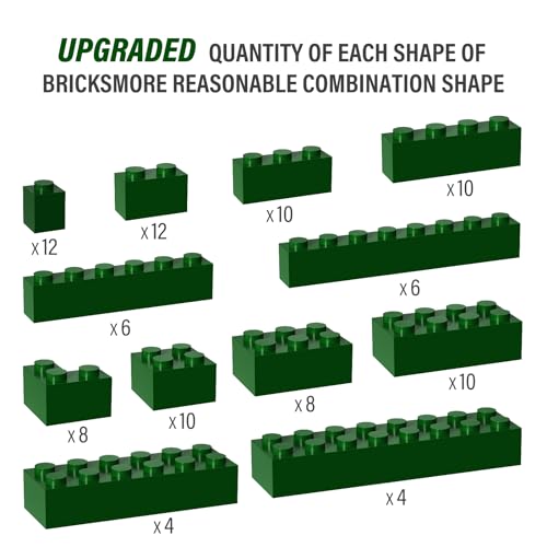 YUJHITP 100 Piece Classic Building Blocks Compatible with Lego Green Bricks - Image 5