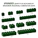 YUJHITP 100 Piece Classic Building Blocks Compatible with Lego Green Bricks - Image 4