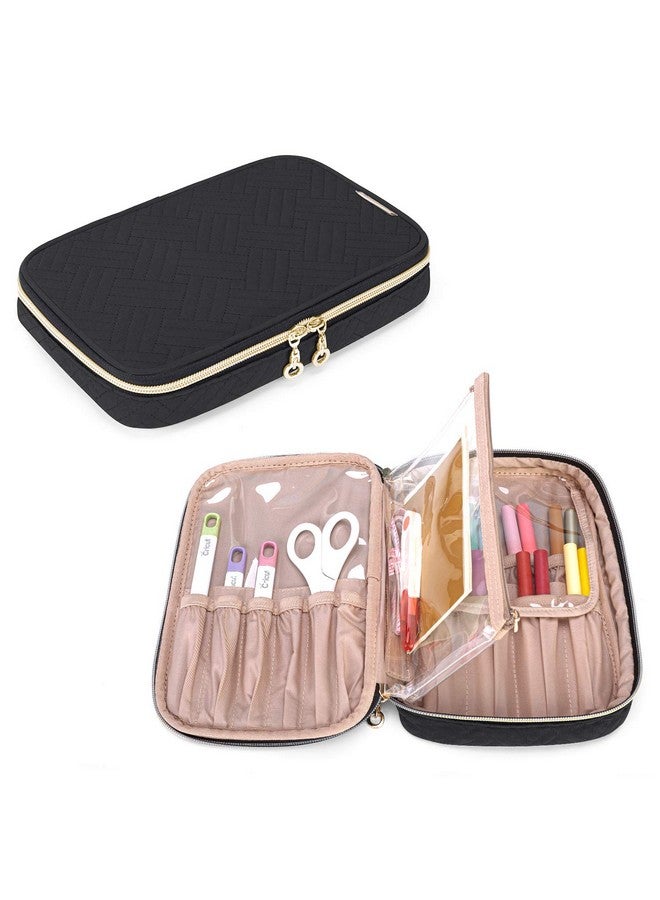 YARWO Carrying Case Compatible With Cricut Tools Set, Accessories Organizer Bag For Craft Pens And Basic Tools, Black (Patented Design) - Image 1