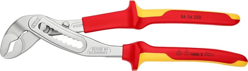 KNIPEX 88 06 250 SB Alligator Water Pump Pliers - Chrome Plated, Insulated, VDE-Tested, 250 mm - Image 3