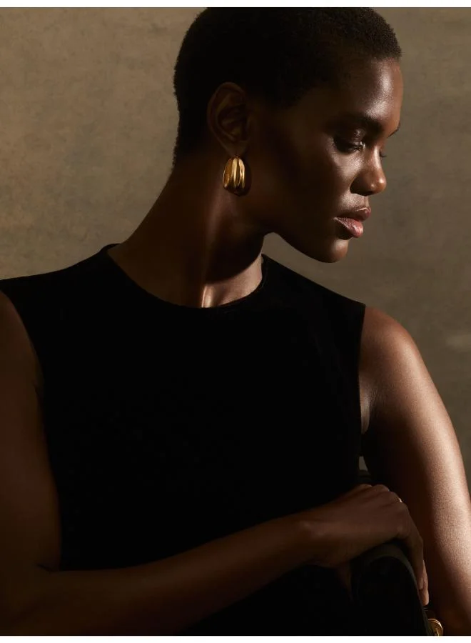 REISS Sophie: Sculptural Hoop Earring